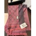 Gucci Graphite With Pink GG Wool Scarf