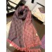 Gucci Graphite With Pink GG Wool Scarf