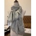 Gucci Grey GG Jacquard Pattern Knitted Scarf