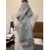 Gucci Grey GG Jacquard Pattern Knitted Scarf