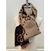 Gucci Brown/Beige GG Jacquard Wool Silk Scarf