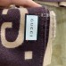 Gucci Brown/Beige GG Jacquard Wool Silk Scarf