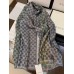 Gucci Grey GG Jacquard Shawl With Lame Details