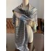 Gucci Grey GG Jacquard Shawl With Lame Details