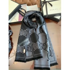 Gucci GG Organic Wool Jacquard Scarf