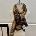 Gucci Beige/Brown GG Wool Lame Jacquard Scarf