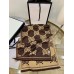 Gucci Beige/Brown GG Wool Lame Jacquard Scarf