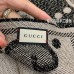 Gucci Black/Ivory GG Wool Lame Jacquard Scarf