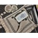 Gucci Black/Ivory GG Wool Lame Jacquard Scarf