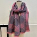 Gucci Pink/Grey GG Wool Lame Jacquard Scarf