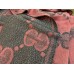 Gucci Pink/Grey GG Wool Lame Jacquard Scarf