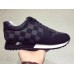 Louis Vuitton Men Black Run Away Sneaker Damier