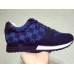 Louis Vuitton Men Blue Run Away Sneaker Damier