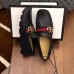 Gucci Black Leather Drive Shoes With Double G