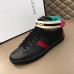 Gucci Men's Ace Gucci Stripe High-top Black Sneakers