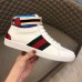 Gucci Men's Ace Gucci Stripe High-top White Sneakers