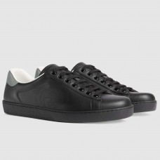 Gucci Men's Black Ace Sneaker With Interlocking G