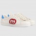 Gucci Men's White Ace Sneaker With Red Interlocking G