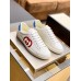 Gucci Men's White Ace Sneaker With Red Interlocking G