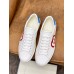 Gucci Men's White Ace Sneaker With Red Interlocking G