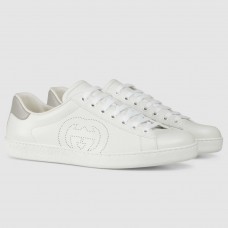 Gucci Men's White Ace Sneaker With Interlocking G