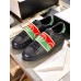 Gucci Men's Black Ace Sneakers With Elastic Web