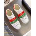 Gucci Men's White Ace Sneakers With Elastic Web
