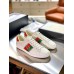 Gucci Men's White Ace Sneakers With Web Interlocking G