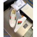 Gucci Men's White Ace Sneakers With Web Interlocking G