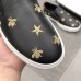 Gucci Men's Black Leather Slip-on Sneaker With Bees