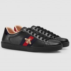 Gucci Men's Ace Embroidered Bees Black Sneaker