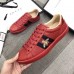 Gucci Men's Ace Embroidered Bees Red Sneaker