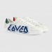 Gucci Men's Ace Sneaker With Blue Loved Print