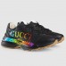 Gucci Men's Rhyton Sneakers With Iridescent Vintage Gucci Logo