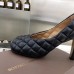 Bottega Veneta Padded Bloc Pumps In Black Lambskin