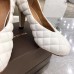 Bottega Veneta Padded Bloc Pumps In White Lambskin