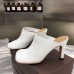 Bottega Veneta Bloc Mules In White Calfskin