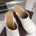 Bottega Veneta Bloc Mules In White Calfskin