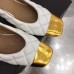 Bottega Veneta White Quilted Pumps With Metal Toe