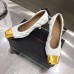 Bottega Veneta White Quilted Pumps With Metal Toe