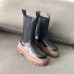 Bottega Veneta BV Tire Boots In Black Calfskin