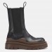 Bottega Veneta BV Tire Boots In Black Calfskin