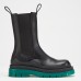 Bottega Veneta BV Tire Boots In Noir Calfskin