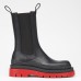 Bottega Veneta BV Tire Boots In Black Leather