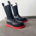 Bottega Veneta BV Tire Boots In Black Leather