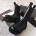 Bottega Veneta BV Lug Boots In Black Calfskin