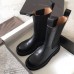 Bottega Veneta BV Lug Boots In Black Calfskin