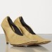 Bottega Veneta Squared Toe Pumps 85mm In Beige Leather