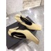 Bottega Veneta Squared Toe Pumps 85mm In Beige Leather