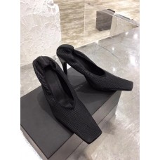 Bottega Veneta Squared Toe Pumps 85mm In Black Leather